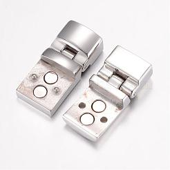 Fermoirs magnétiques en acier inoxydable 304 résistant au ternissement avec emembouts collées&nbsp;STAS-G071-42P