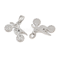 Pendentifs en laiton zircon cubique transparent&nbsp;CU-CBABDE1-04P