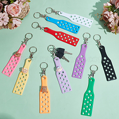 20 Stück 10 Farben Eisen-PVC-Schlüsselanhänger&nbsp;KEYC-AR0001-40
