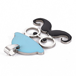 201 Edelstahl Emaille Anhänger&nbsp;STAS-S110-076I