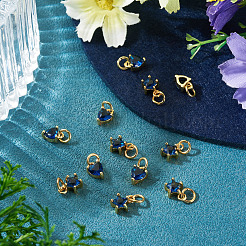 12 pz 2 stili ottone micro pavé zirconia cubica charms&nbsp;KK-TA0008-70B