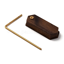 L-förmige Ohrring-Organizer-Ausstellungsständer aus Messing und Holz für Ohrringe&nbsp;ODIS-B002-04