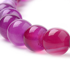 Chapelets de perles en agate à rayures naturelles/agates à bandes&nbsp;G-S259-04-6mm