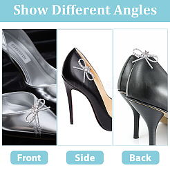 4 stücke 2 arten bowknot legierung kristall strass schuh dekorationen&nbsp;FIND-HS0002-07P