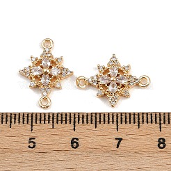 Verbindungsanhänger mit durchsichtigem Zirkonia-Pavé aus Messing&nbsp;KK-C115-23G