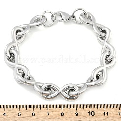 Bracelets à maillons infinis en acier inoxydable 304 pour femmes et hommes&nbsp;BJEW-F488-53B-P