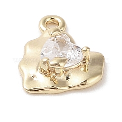 Breloques en laiton zircon cubique transparent&nbsp;KK-G491-25G