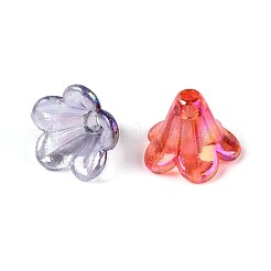 Transparenten Acryl-Blume Perlenkappen&nbsp;TACR-T030-25M