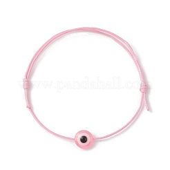 Geflochtenes Perlenarmband aus Harz mit bösem Blick&nbsp;BJEW-JB09961