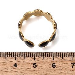 Anelli ovali aperti in acciaio inossidabile 304 per donna&nbsp;RJEW-A091-12G