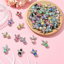 48pcs 12 Farben Glasanhänger&nbsp;PALLOY-YW00051