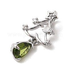 Pendentifs avec zircon cubiques à micro-pavés en laiton&nbsp;KK-L258-01P-C02