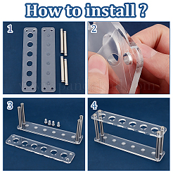 Soporte para tubos de ensayo de laboratorio de acrílico&nbsp;DIY-WH0430-378A