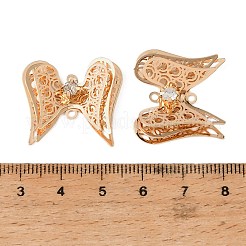 Ciondoli con connettori in filigrana di strass di cristallo in ottone&nbsp;RB-CBA890A-01G