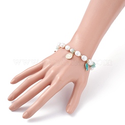 Bracciale con ciondolo a forma di stella e pesce gesù e moneta umana a tema pasquale&nbsp;X1-BJEW-TA00028