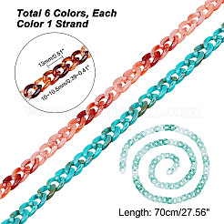 6 filo 6 colori catene acriliche&nbsp;SACR-PH0002-12