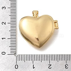 Herz-Medaillon-Anhänger aus Messing zum Valentinstag&nbsp;KK-D431-035D-G