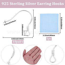 10 Paar 925 Ohrringhaken aus Sterlingsilber&nbsp;STER-BBC0008-93S