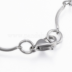 Bracciali con ciondoli in acciaio inossidabile 304 anti-ossidazione&nbsp;BJEW-H528-01P