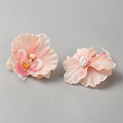 Schuhschnallenclips aus PU-Leder mit Blumen&nbsp;DIY-WH0816-033F