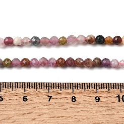 Colliers de perles de tourmaline multicolores naturelles&nbsp;G-H336-A10-03