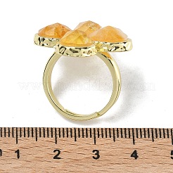 Verstellbare Fingerringe aus facettiertem&nbsp;RJEW-A092-01G-10