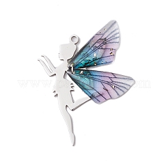 3 pendentif en résine de couleur dégradée&nbsp;PALLOY-TA00173