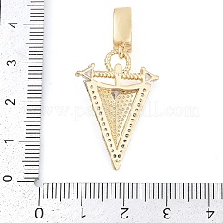 Pendentifs avec zircon cubiques à micro-pavés en laiton&nbsp;KK-M307-05G