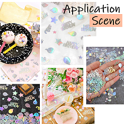 2 sachet de confettis en plastique&nbsp;DIY-SC0031-54A