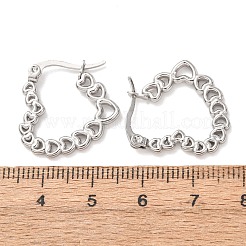 Pendientes de aro de acero inoxidable 304&nbsp;EJEW-D364-01P