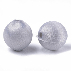 Perles recouvertes de tissu de fil de polyester&nbsp;WOVE-T007-20mm-08