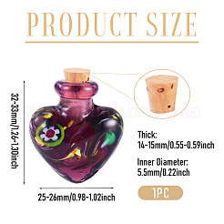 Pendentifs de bouteille de parfum vernissés manuels&nbsp;LAMP-TADJ0001-06A