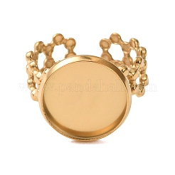 Composants de bague manchette en acier inoxydable 304 à motif floral creux&nbsp;STAS-P454-03D-G