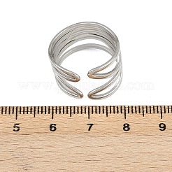 Anelli polsino aperti regolabili in acciaio inossidabile 304 per donna&nbsp;RJEW-K299-02P