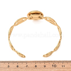 Rohlinge für Manschettenarmbänder aus Edelstahl 304 in Form einer Kaffeebohnenkette mit flacher&nbsp;SA-CBA4160-02B-G