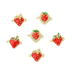 6 pz. 3 stili di ciondolo a forma di frutta in ottone con micro pavé di zirconi cubici&nbsp;KK-CJ0014-17