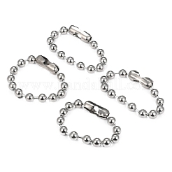 Bracelets à chaîne à billes en acier inoxydable 304 résistant au ternissement&nbsp;X-BJEW-G618-03P