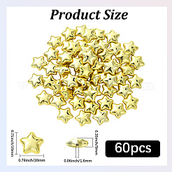 60 pièce de perles acryliques opaques pour placage électrolytique&nbsp;PACR-PA0001-04B