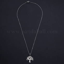 Colliers pendentifs en acier inoxydable 201 anti-ternissement&nbsp;NJEW-S105-JN694-45-1