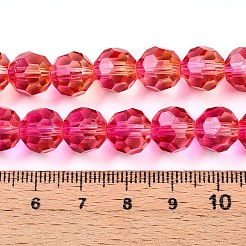 Peinture de cuisson perles de verre transparentes brins&nbsp;DGLA-A035-T10mm-A02