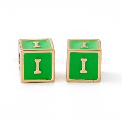 Accumuler des perles d'émail en laiton placage&nbsp;KK-B060-04G-02I