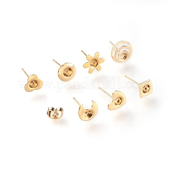 Kit di componenti per orecchini in acciaio inossidabile 304&nbsp;STAS-I152-06G