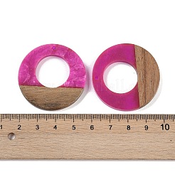 Pendentifs en résine & en bois&nbsp;WOOD-F015-14F