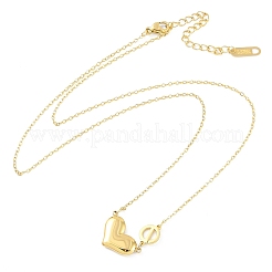 Colliers avec pendentif en forme de cœur en acier inoxydable 304 avec placage ionique (IP) pour femmes&nbsp;NJEW-K276-12G