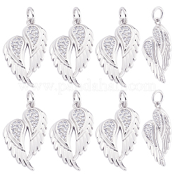 10 Stk. Messing Micro Pave Zirkonia Anhänger&nbsp;ZIRC-BBC0003-79P