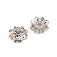 Tappi di perline in zirconia cubica trasparente micro pavé in ottone&nbsp;CU-CBA6A75-29P
