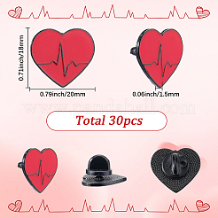 30 broche en émail en forme de cœur&nbsp;JEWB-SC0001-55