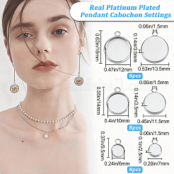 Impostazioni cabochon con pendente in ottone da 24 pz 3 stili&nbsp;KK-BBC0028-71