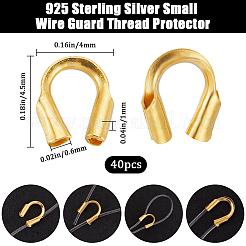40 Stück 925 Sterling Silber Drahtschutz&nbsp;STER-BBC0005-52