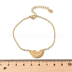 Bracelets amusants à maillons pastèque en acier inoxydable 201&nbsp;BJEW-B128-01G